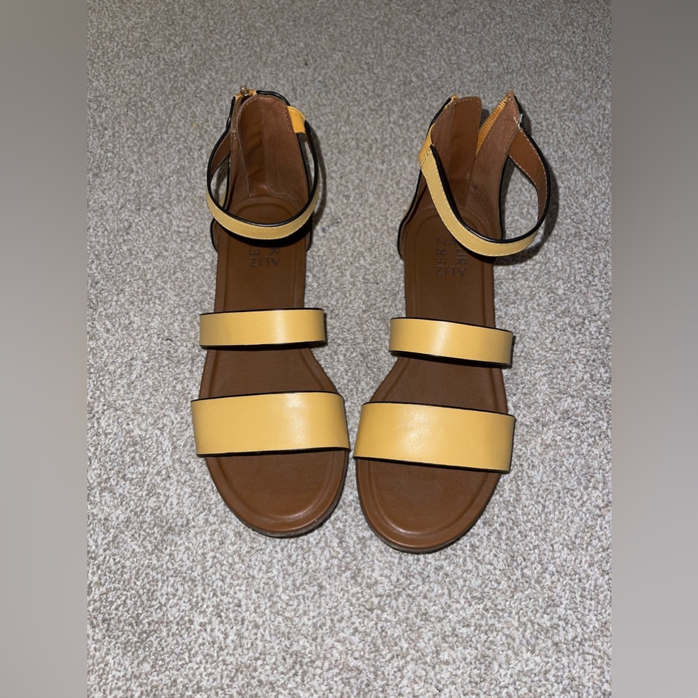 Naturalizer Yellow Flat Strappy sandals